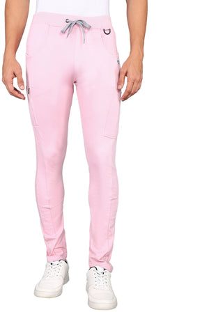 Men’s Pink Medical Scrubs - Stretchy Top & Relaxed Pants - Supermedic