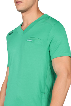 Durable Green Scrubs - Flexible Top & Standard Fit Pants