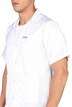 Mens Short Sleeve Lab Coats With Lower Pockets - Supermedic