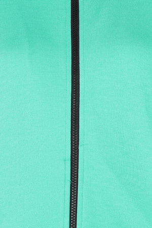 Stylish Banded Collar Green Scrub Jacket for Women - Supermedic