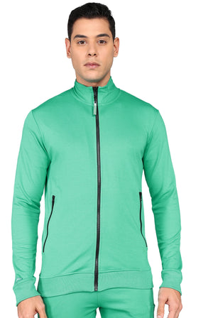 Comfortable and Durable Men's Surgical Green Scrub Jacket - Supermedic