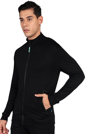 Personalized Perfect Fit Black Scrub Jacket For Men - Supermedic