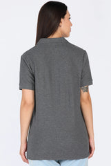Grey Polo T-Shirt for Women