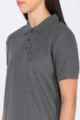 Grey Polo T-Shirt for Women