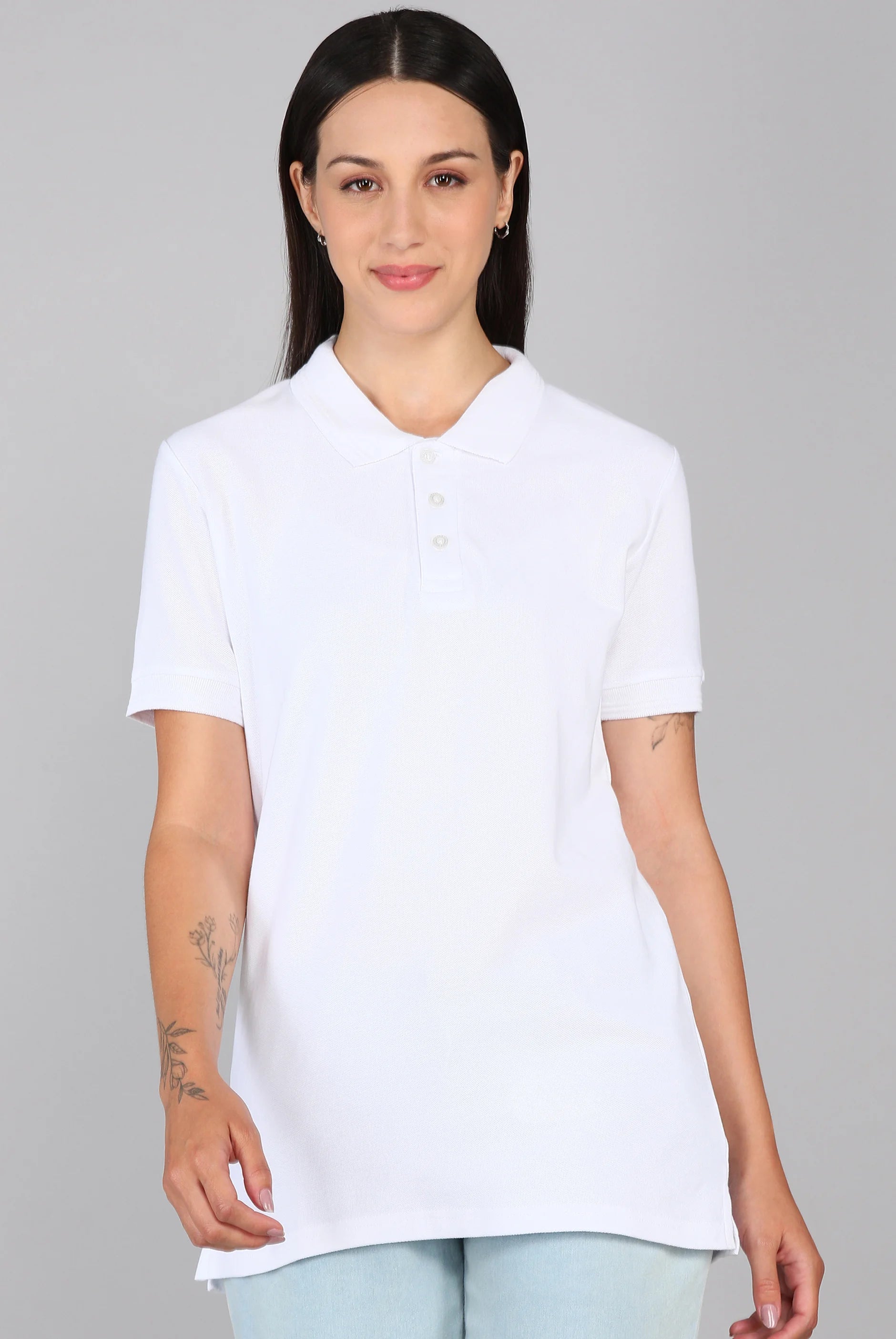 White Polo T-Shirt for Women