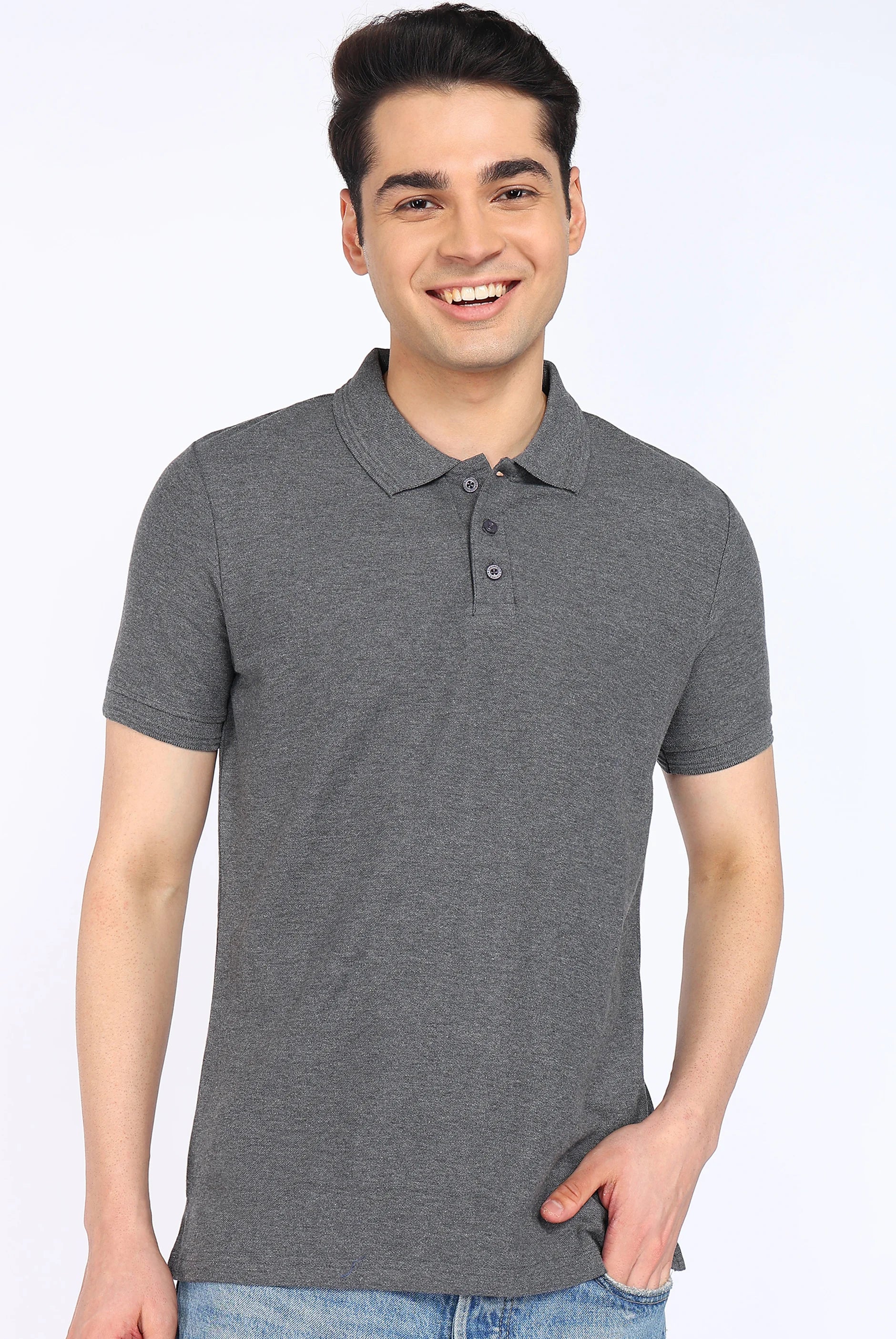 Grey Polo T-Shirt for Men