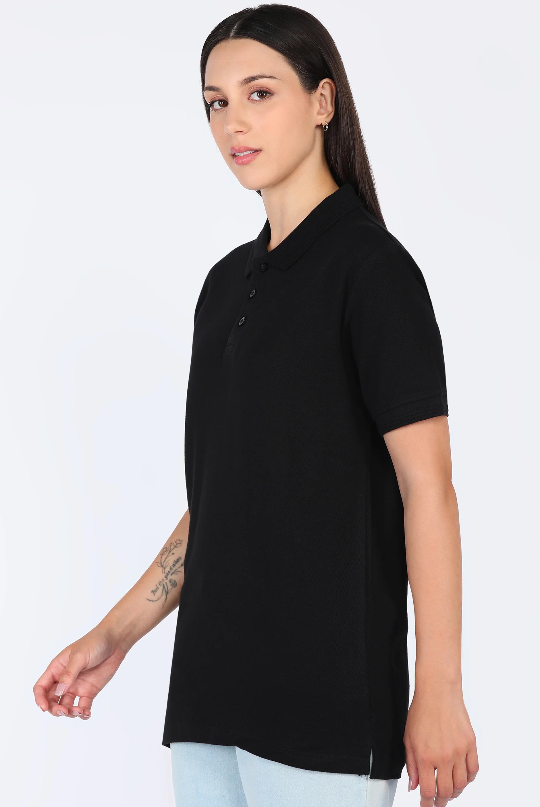 Black Polo T-Shirt for Women