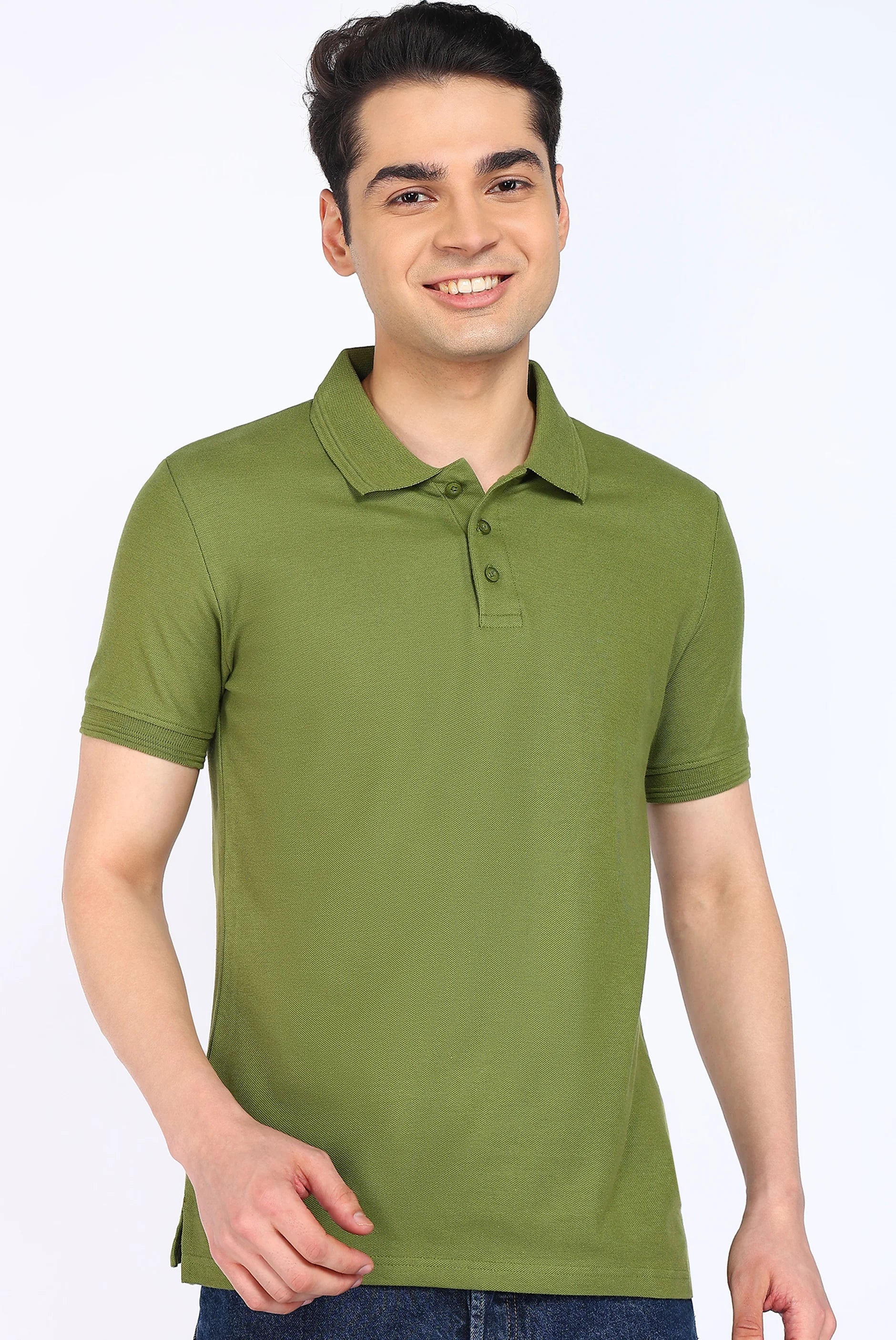 Olive Green Polo T-Shirt for Men