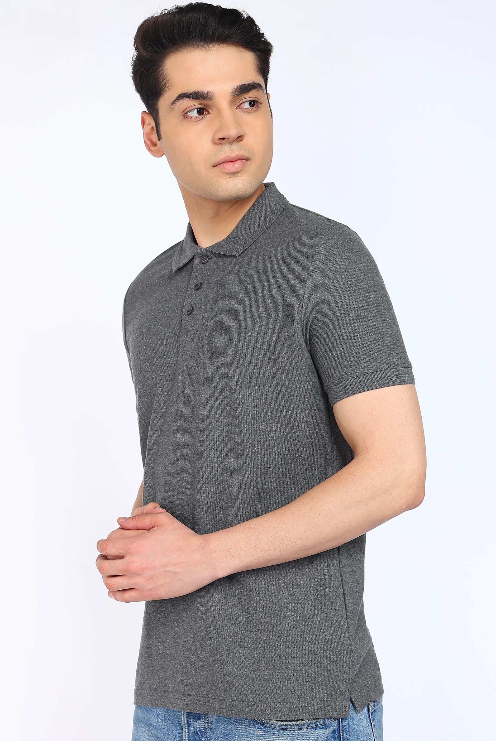 Grey Polo T-Shirt for Men
