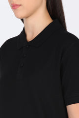 Black Polo T-Shirt for Women