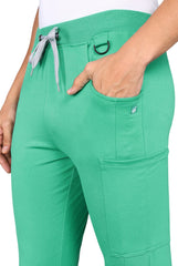 4-Way Stretchable Men's Green Top & Standard Bottom Scrub Set