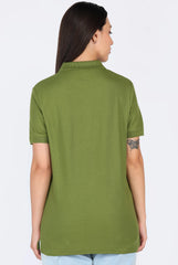 Olive Green Polo T-Shirt for Women
