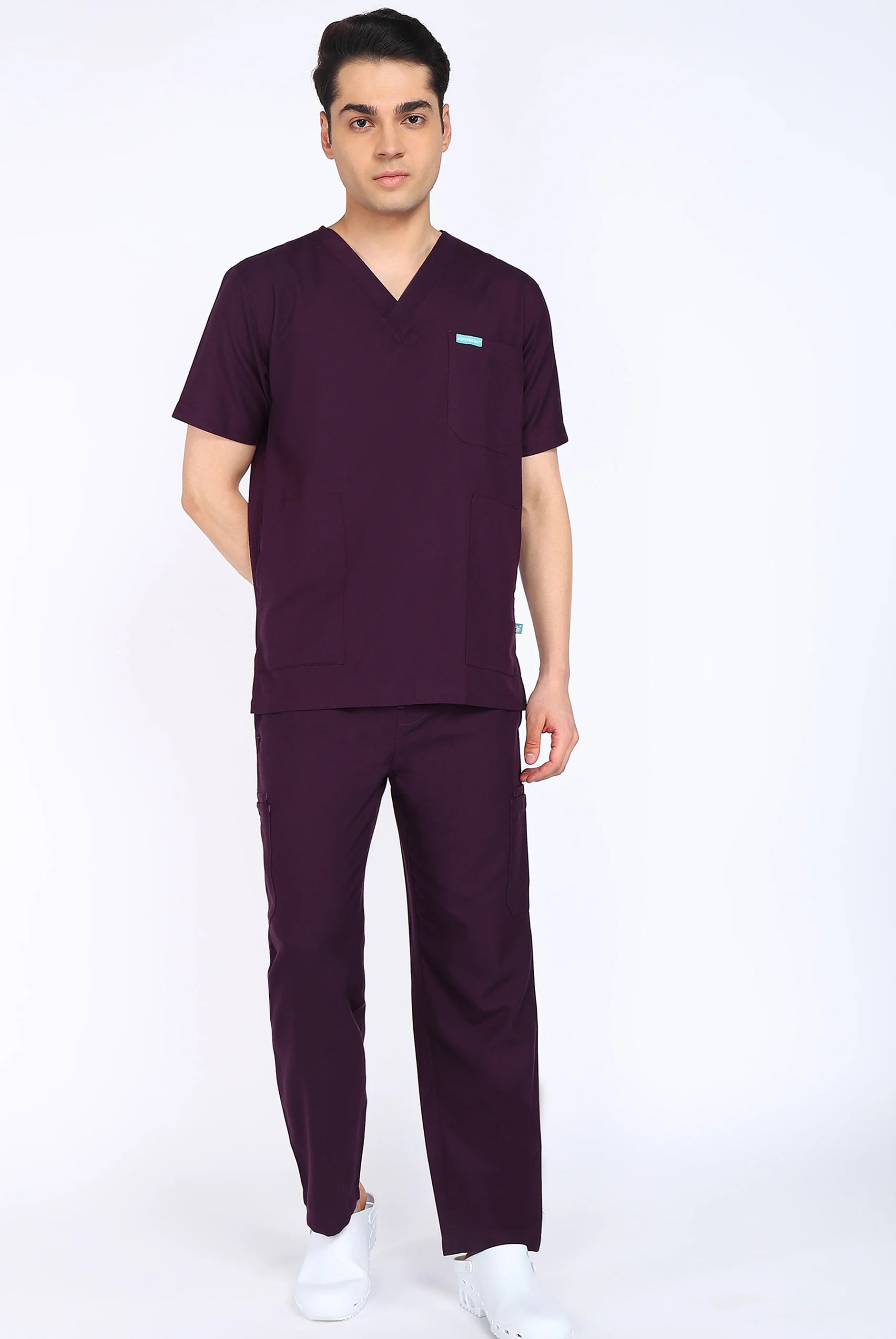 Classic Purple Scrub Set for Men