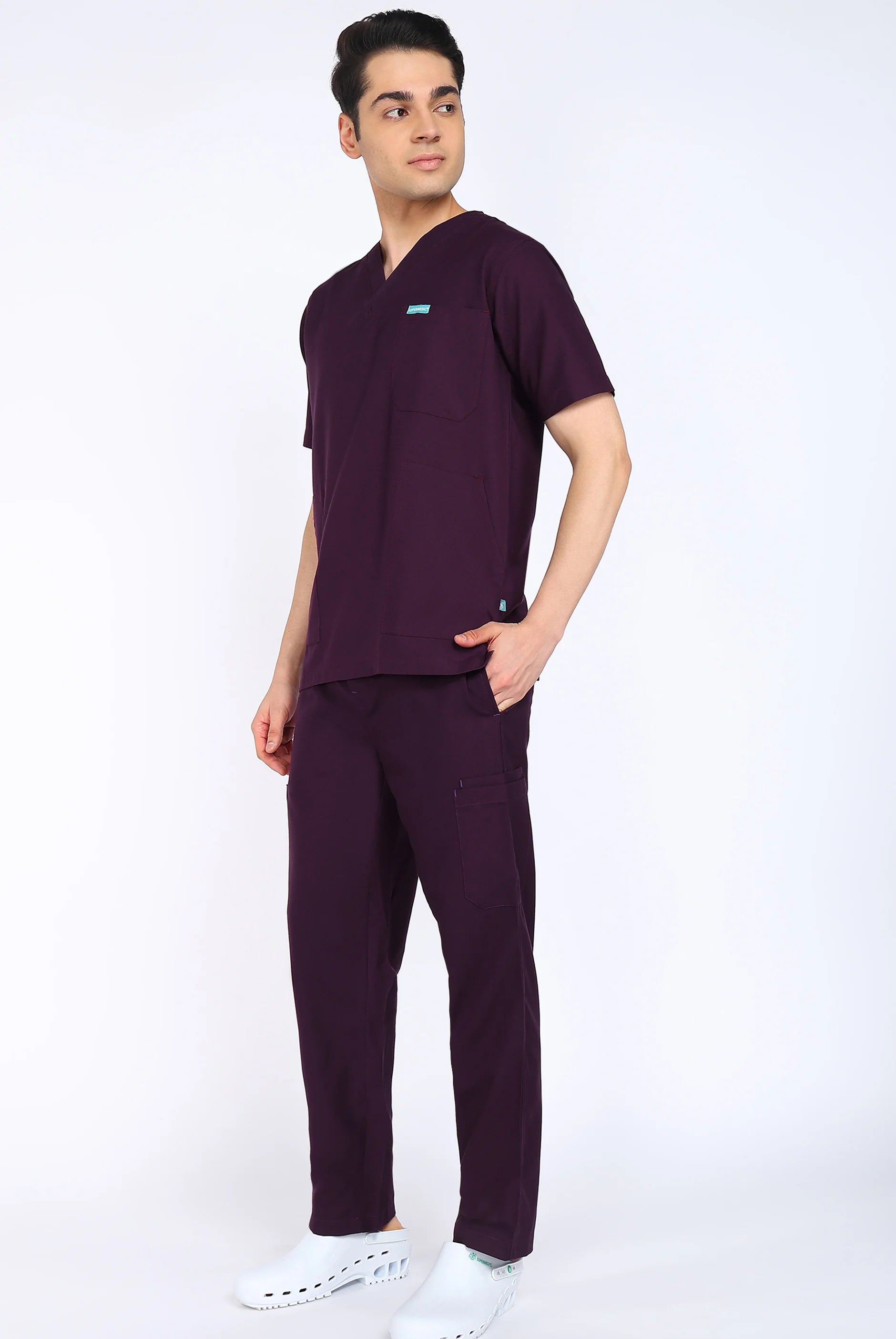 Classic Purple Scrub Set for Men