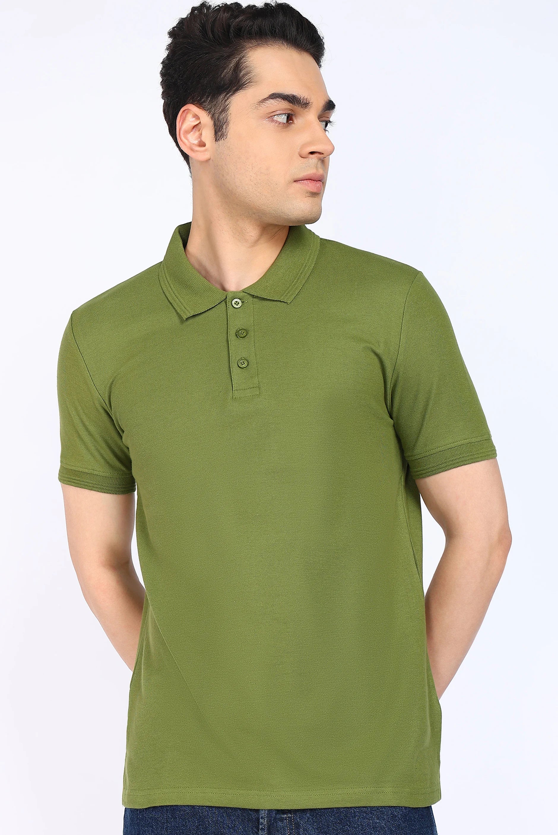 Olive Green Polo T-Shirt for Men