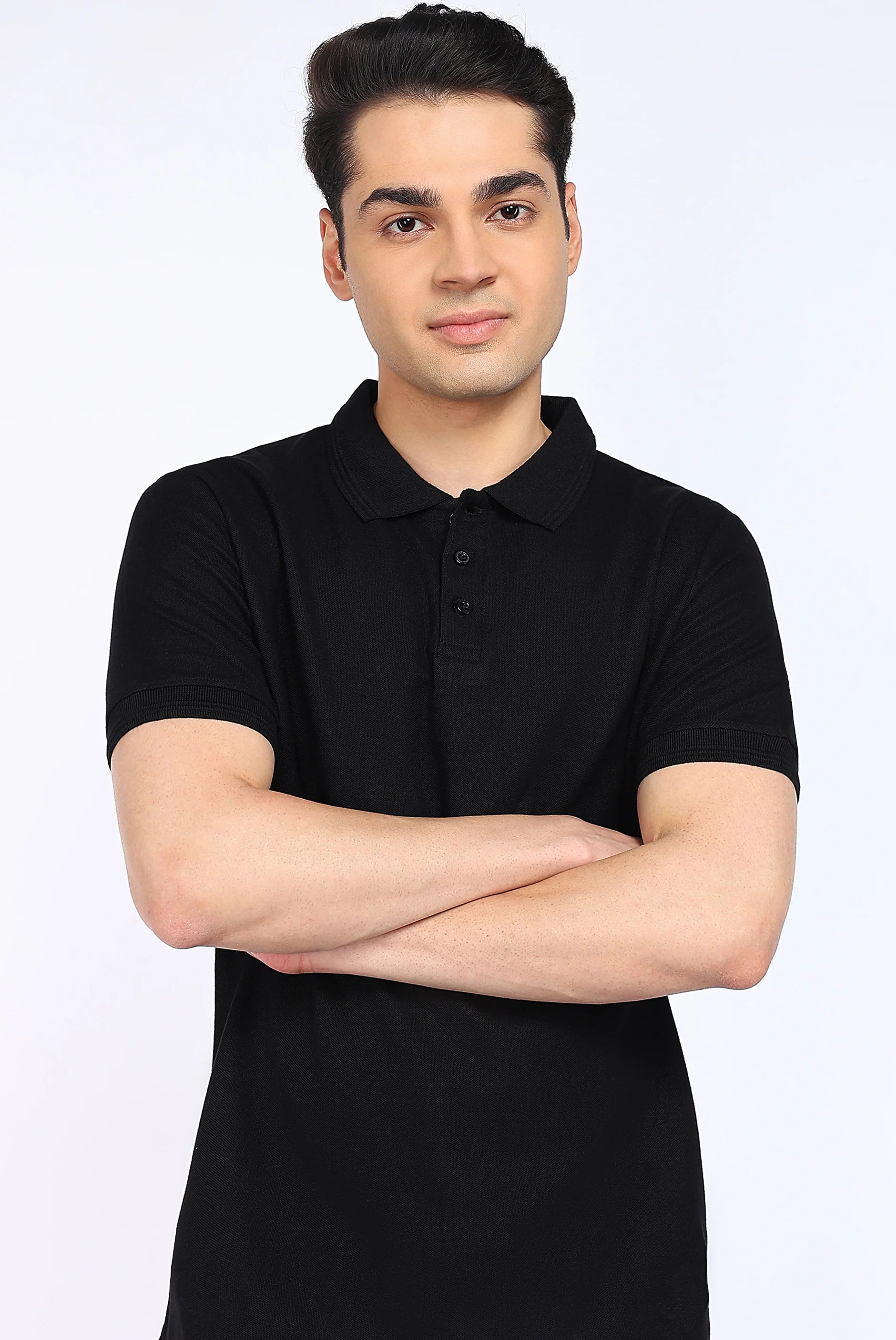 Black Polo T-Shirt for Mens