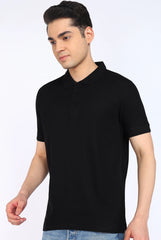 Black Polo T-Shirt for Mens