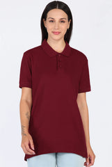 Maroon Polo T-Shirt for Women