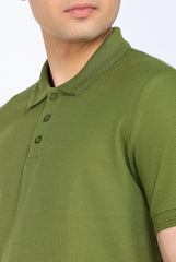 Olive Green Polo T-Shirt for Men