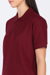 Maroon Polo T-Shirt for Women