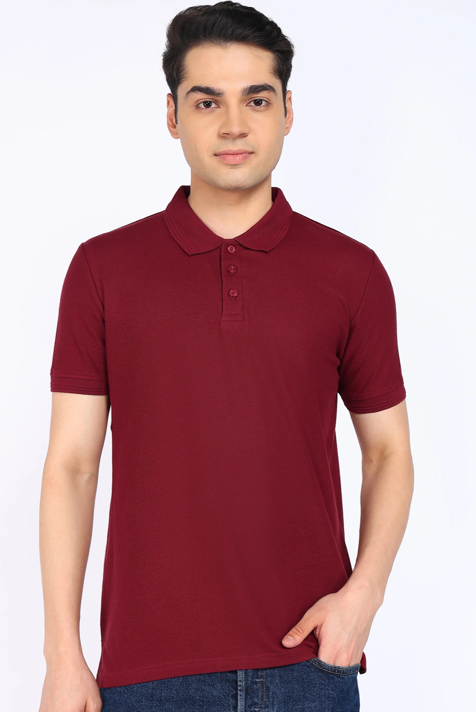 Maroon Polo T-Shirt for Men