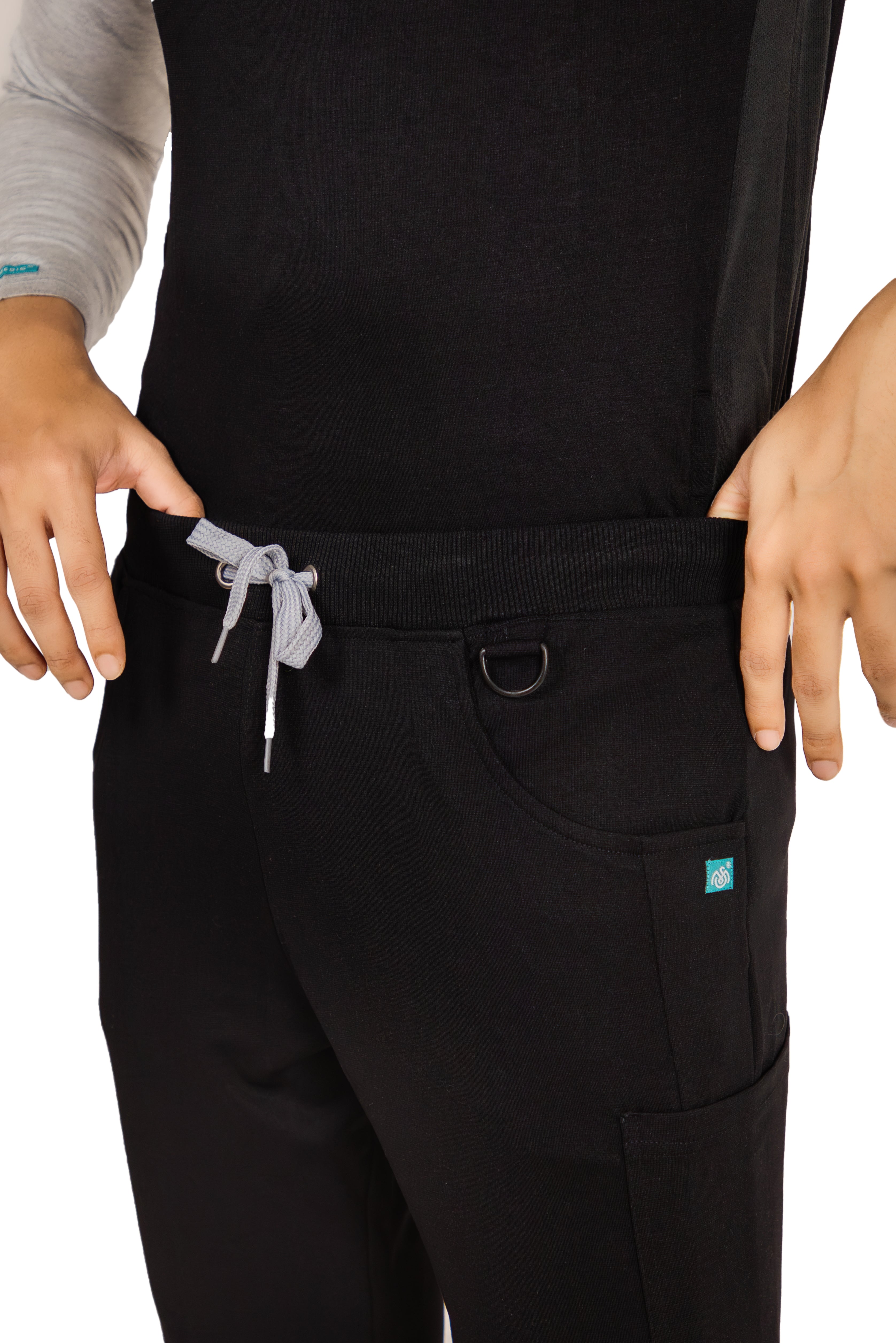 Functional Black Jogger Scrubs - Perfect for Work