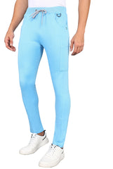 Easy-Wear Sky Blue Scrubs - Flexible Top & Comfortable Pants