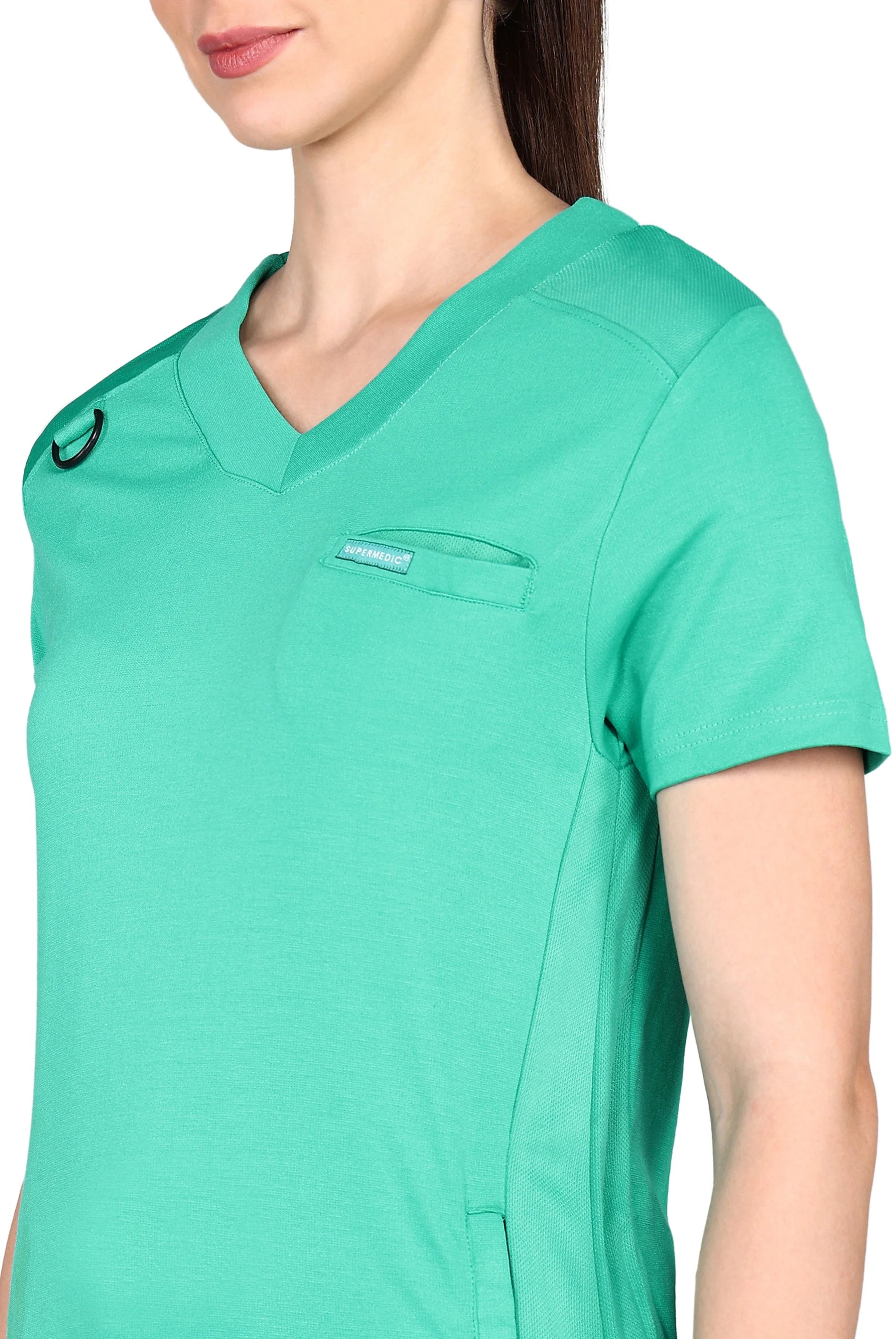 Flexible Green Scrubs - Stretchable Top & Regular Bottom