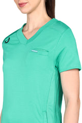 Flexible Green Scrubs - Stretchable Top & Regular Bottom