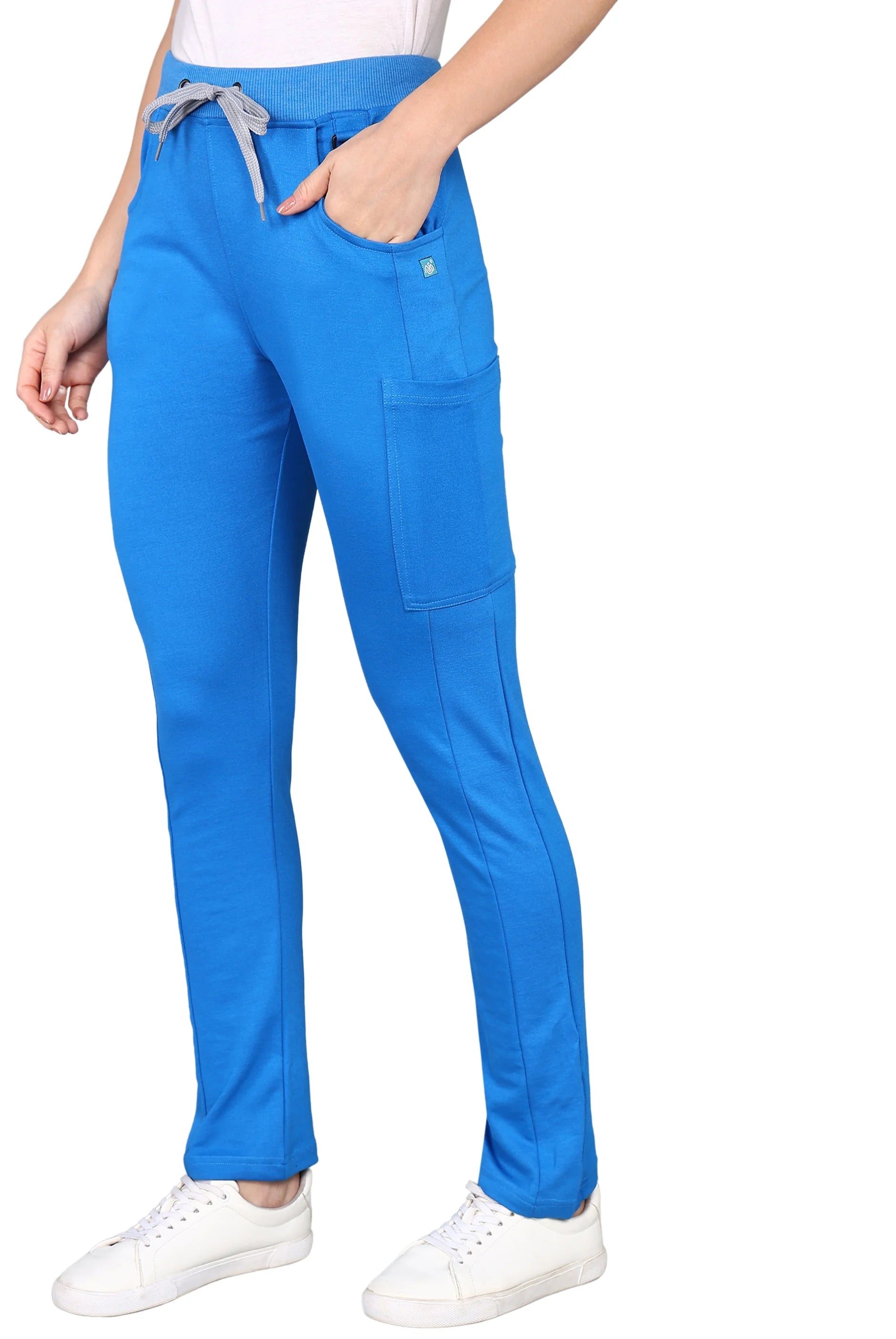 Royal Blue Women's Scrub Set - Stretchable Top & Standard Fit