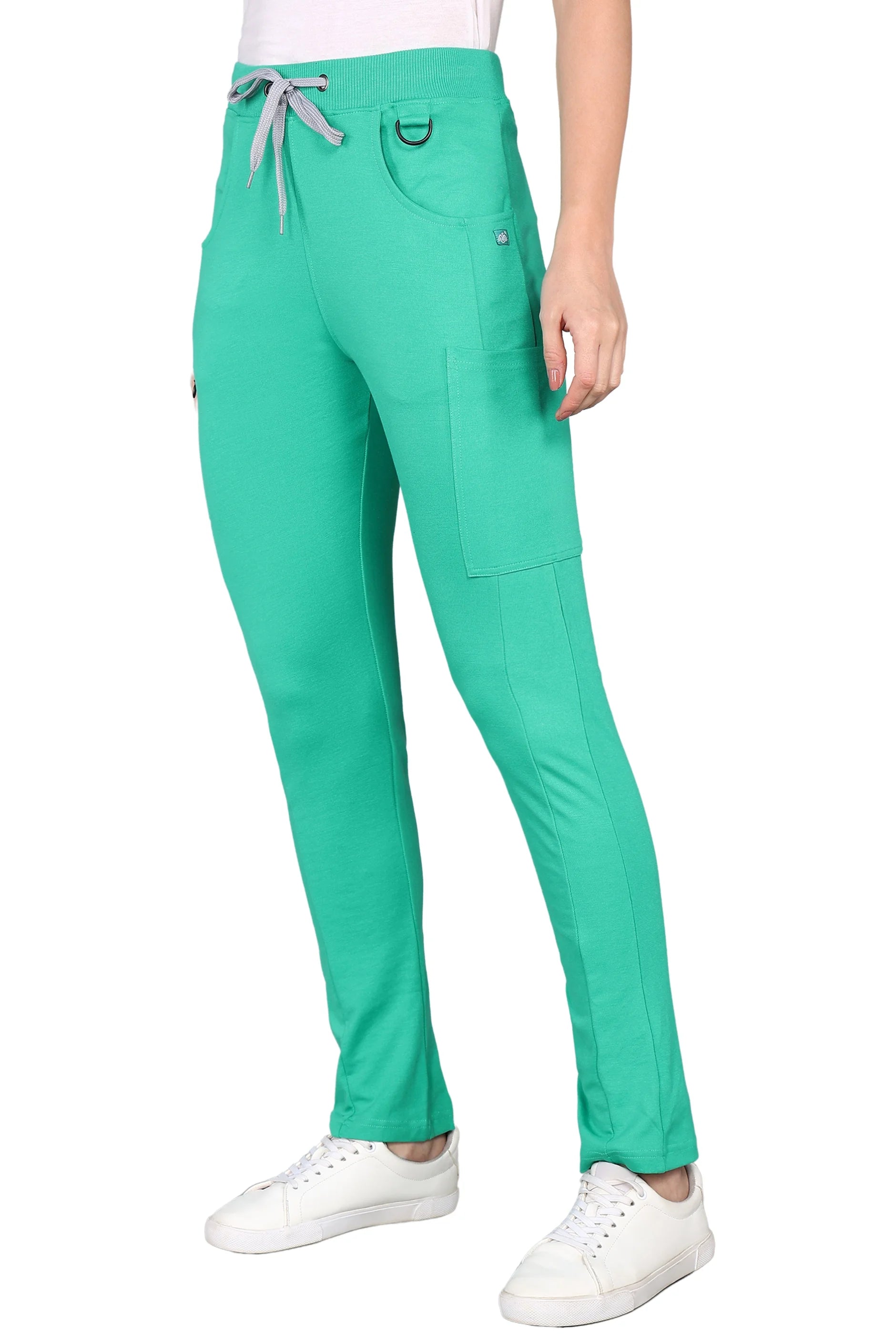 Women's Green Scrub Set - Stretchable Top & Standard Fit