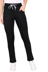 Comfortable Women's Black Scrub Set - Stretchable Top & Bottom - Supermedic