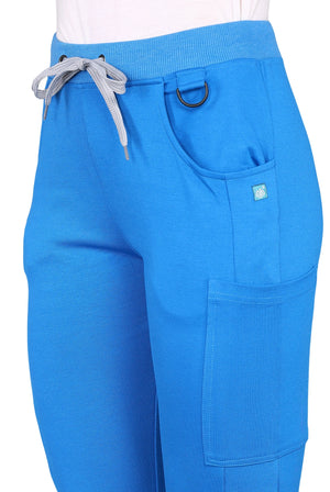 Comfortable Royal Blue Scrub Set - Stretchable Top & Bottom