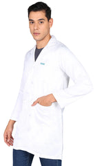 Customizable Full Sleeve Lab Coat For Men With Name And Department - Supermedic
