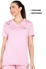 Pink Scrub Set with jogger pants and stretchy top