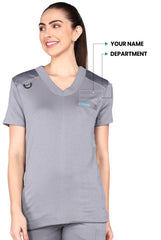 Dynamic grey jogger scrub set for comfort and versatility