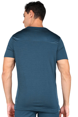 Teal Navy Scrub Set for Men - Stretchable Top & Standard Fit Pants - Supermedic