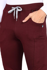 Comfortable Maroon Scrubs - Stretchable Top & Regular Fit Bottom - Supermedic