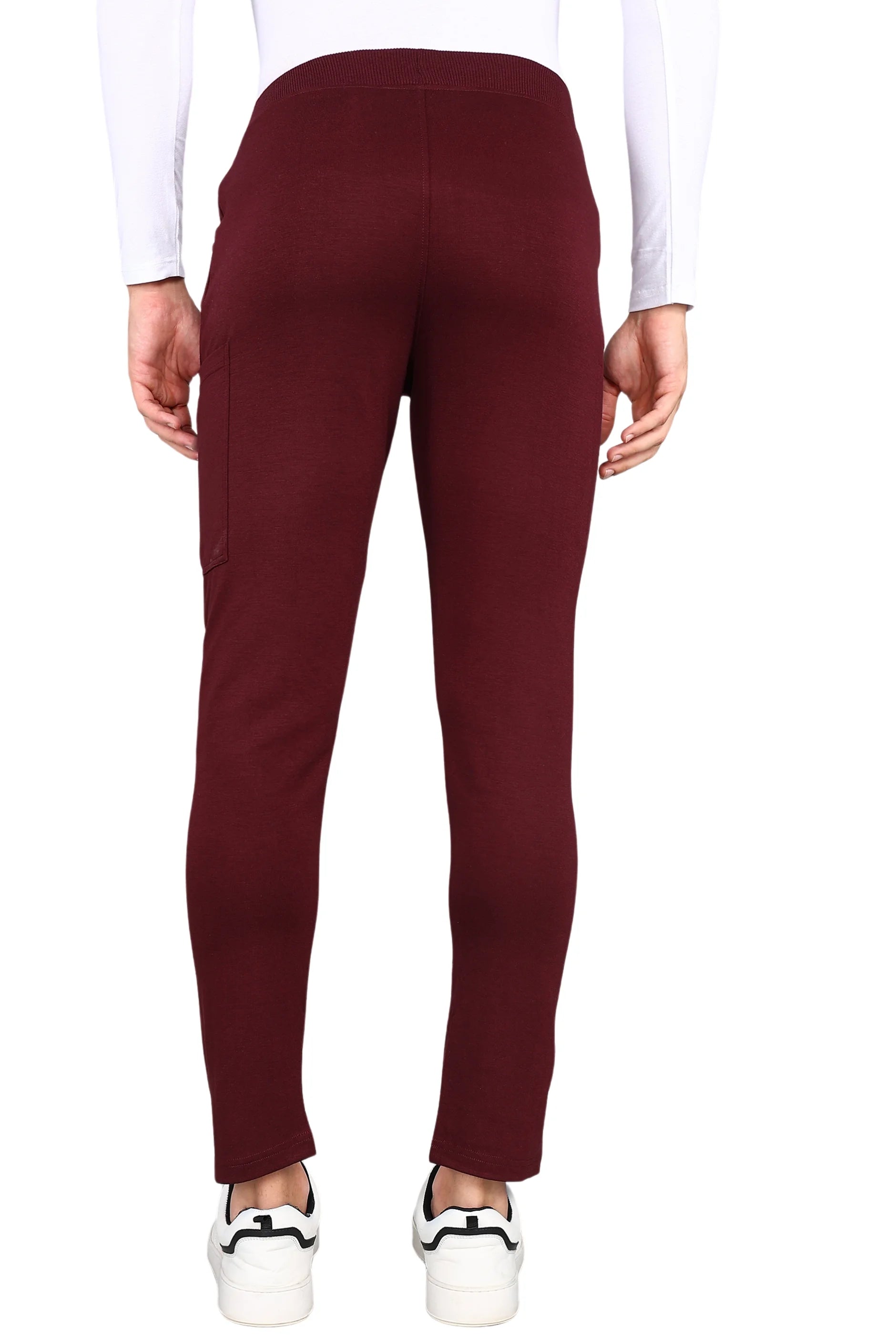 Men’s Maroon Scrub Set - Stretchable Top & Easy Fit Bottom - Supermedic