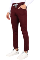 Men’s Maroon Medical Scrub Set - Stretchable Top & Standard Fit Bottom - Supermedic