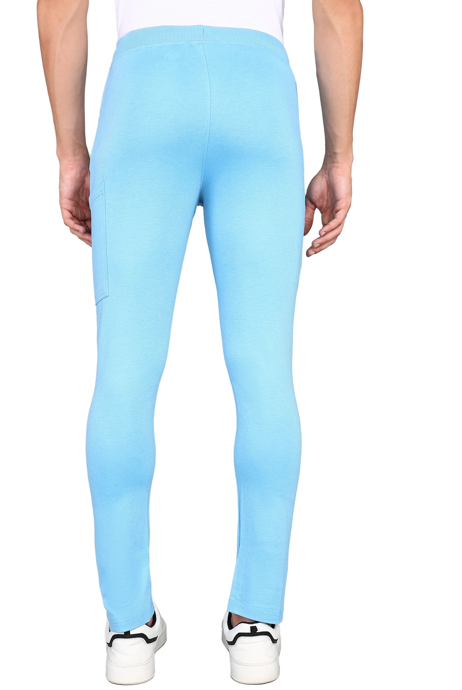All-Day Comfort Sky Blue Scrubs - Stretchy Top & Regular Bottoms