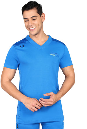Supermedic Royal Blue Scrub Set - Stretchy Top & Standard Fit Bottom - Versatile