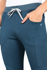 Stylish Men’s Teal Navy Scrub Set - Stretchable Top & Standard Bottom - Supermedic