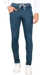 Men’s Teal Navy Medical Scrub Set - Stretchable Top & Standard Fit Bottom - Supermedic