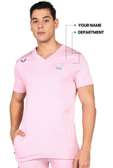 All-Day Comfort Pink Scrubs - Stretchy Top & Regular Fit Pants