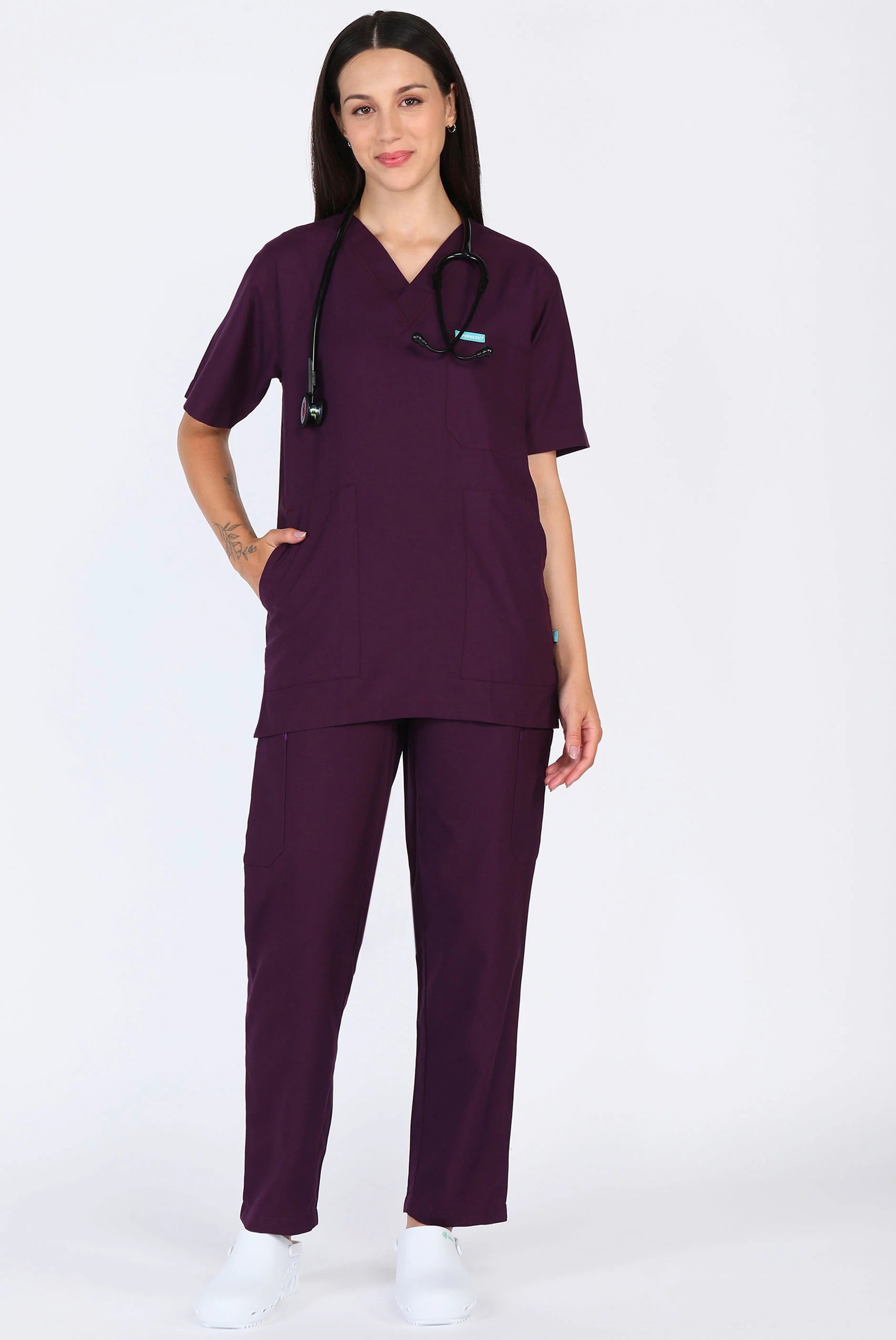 Classic Purple Scrub Set for Women