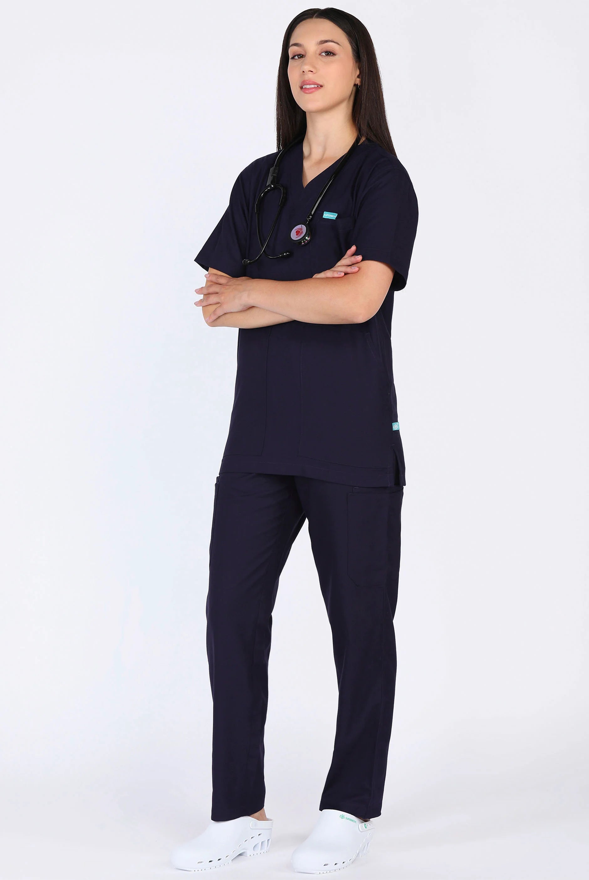 Classic True Navy Scrub Set for Women