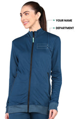 Super Soft Teal Blue Scrub Jacket for Women - Supermedic