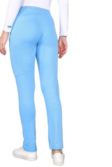 Women's Sky Blue Scrub Set - Stretchable Top & Comfortable Bottom