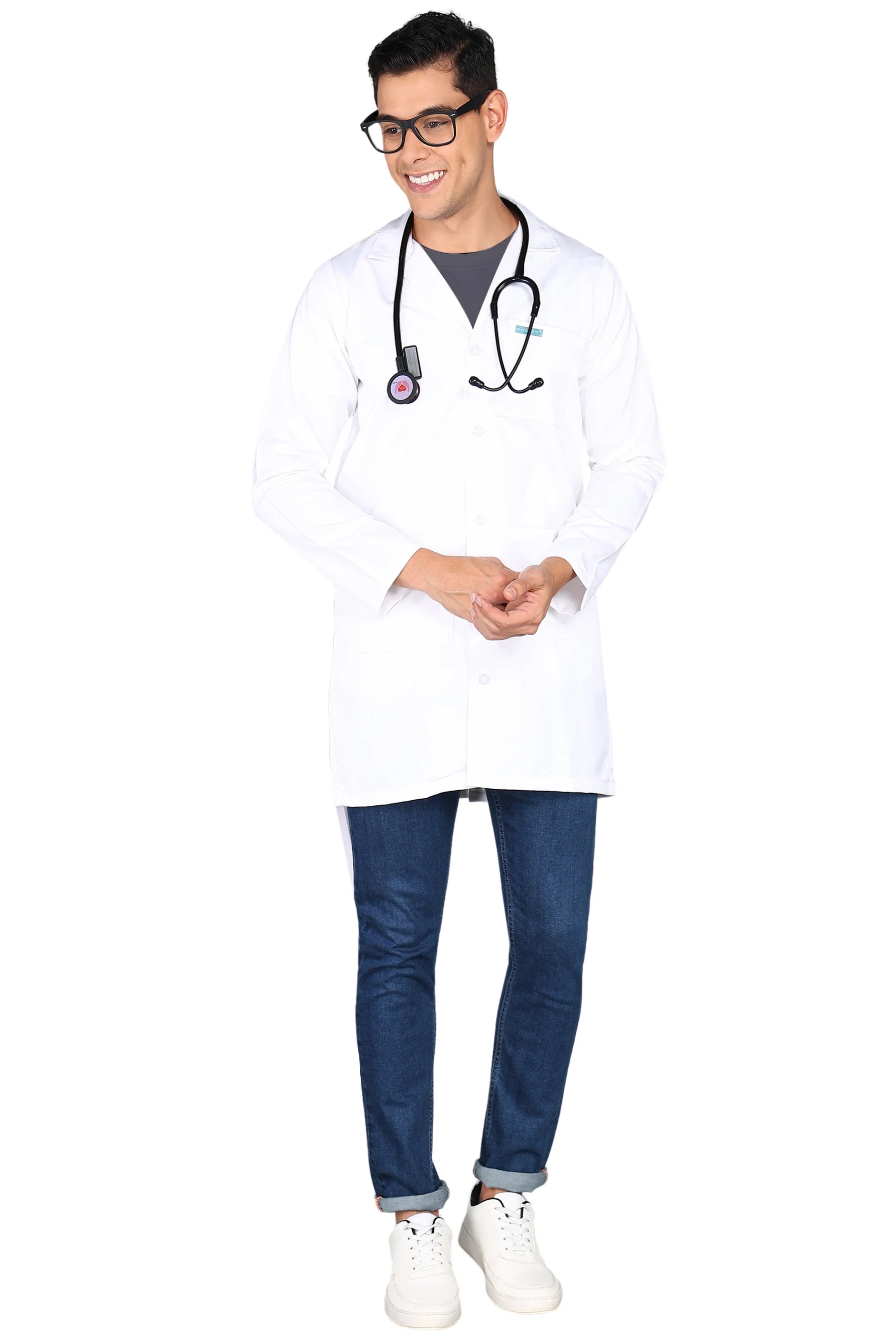 Customized Full Sleeve Lab Coat For Men - Supermedic